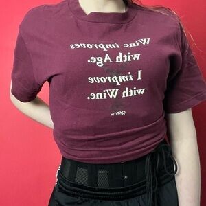 Burgundy tee with wine quote ❤️💛​​​​​​​​​​​​​​